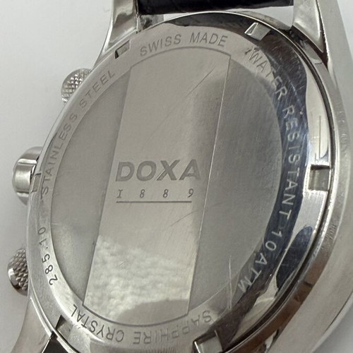 Doxa Trofeo Chronograph 285.10.103.01W men's watch, black dial