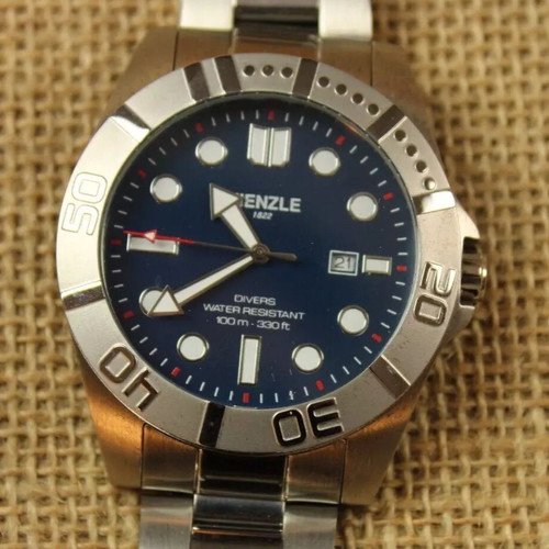 Kienzle 1822 Diver men's watch, navy blue, stainless steel 316L