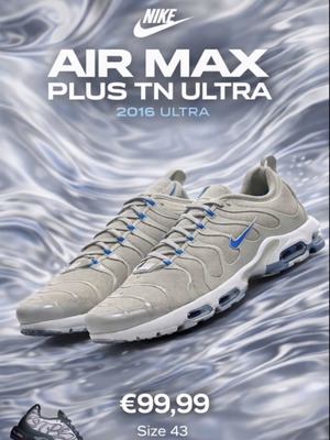 Nike Tn Air Max Plus Ultra 2016 sneakers gray blue size 43