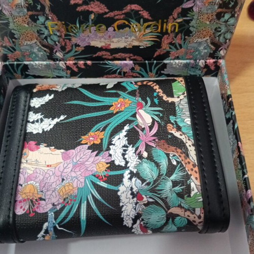 Pierre Cardin embroidered wallet new, black