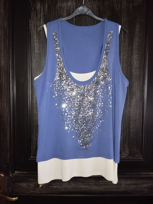 Photograph Plus Size Blouse Set with Sequins like new, viscose