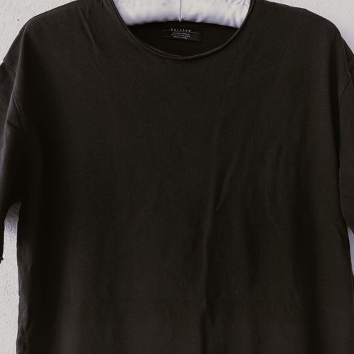 Bershka women's black short sleeve blouse, size S