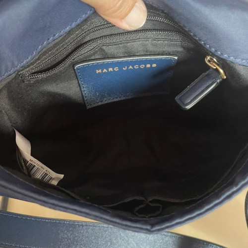 Marc Jacobs crossbody bag, navy blue with gold hardware
