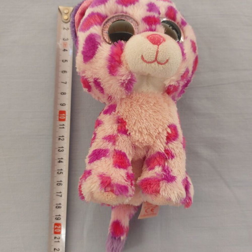 TY Beanie Boos Glamour Pink Purple Leopard plush like new