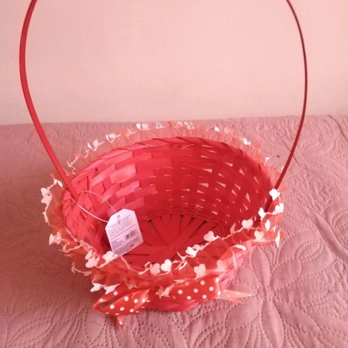 Red basket new with tag