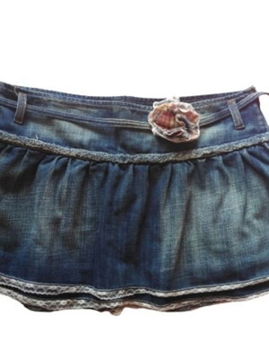 Zara TRF denim skirt like new, size L, blue