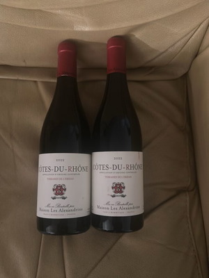 Maison Les Alexandrins Côtes-du-Rhône κόκκινα κρασιά σοδειάς 2022, σετ 2 φιαλών