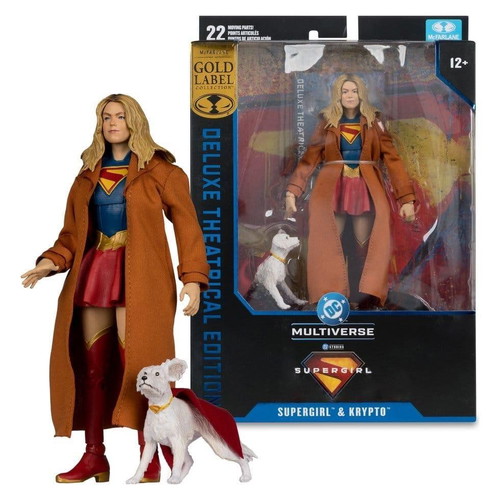 McFarlane DC Multiverse Supergirl Krypto 7" Action Figure Gold Label new