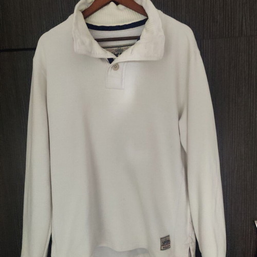Superdry Japan White Sweat Top like new, XL to slim XXL