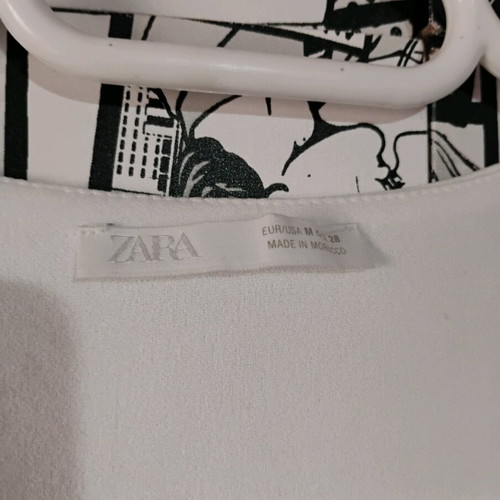 Crop top vest Zara white like new