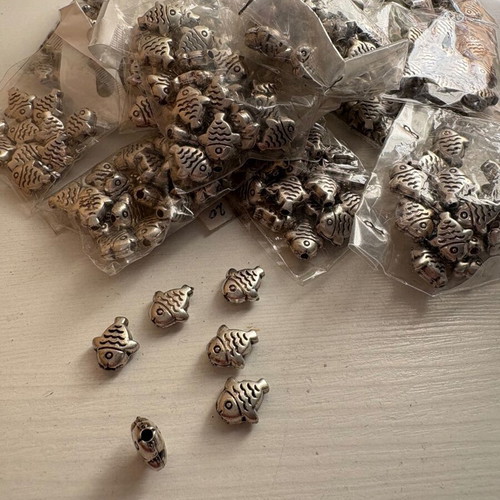 Metal fish beads new, pack of 500 pieces