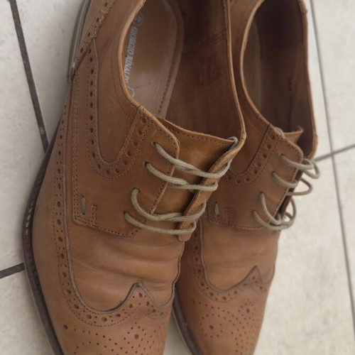 Men's brown leather brogues size 45 used