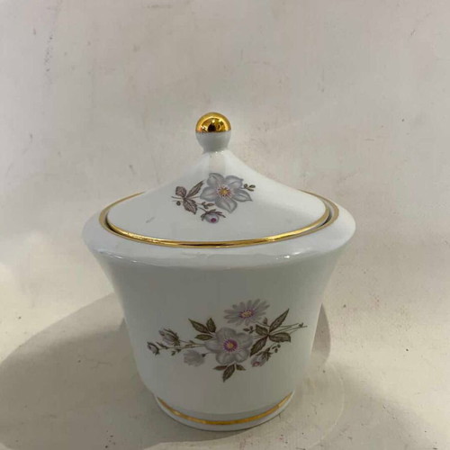 ĆMIELÓW porcelain sugar bowl vintage used, 12x12, made in Poland
