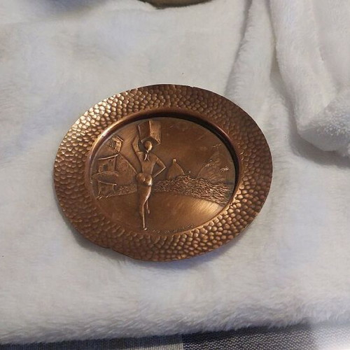 Copper engraving plates solid African 10cm like new