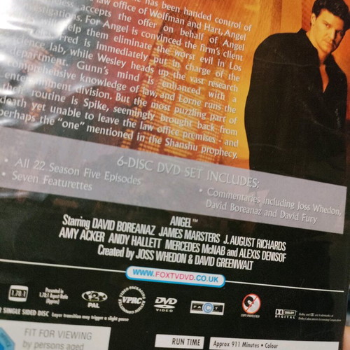 Angel season 5 DVD used, 6 discs with English subtitles