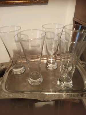 Glasses for freddo and juice used, set of 7 pieces