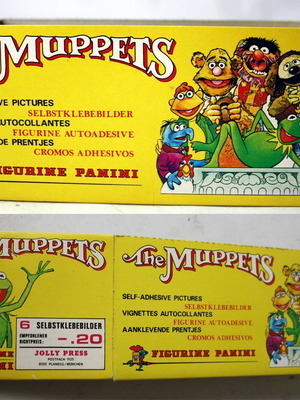 Άδειο κουτί από αυτοκόλλητα Panini The Muppets 1979 Henson μεταχειρισμένο