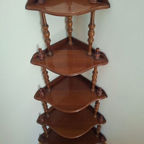 Classic Wooden Corner Shelf like new, height 125 cm, Victorian style
