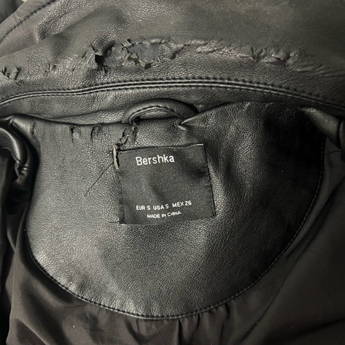 Leather jacket used, black, size S