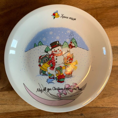 Vintage Christmas porcelain plates like new, set of 2