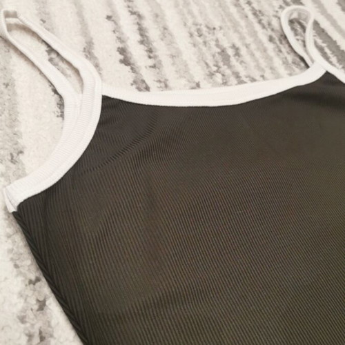 Black top with white strap size M like new