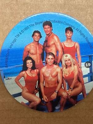 Baywatch 1995 Pog Slammers Milk Caps σετ 3 μεταχειρισμένες
