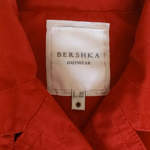 Bershka women's red trench coat size large like new