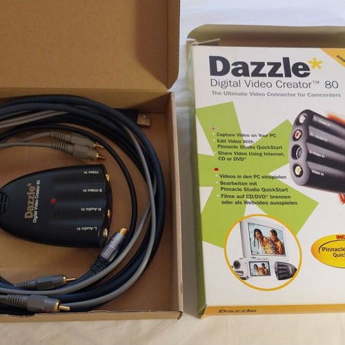 Pinnacle Dazzle 80 analog video converter card like new with cables
