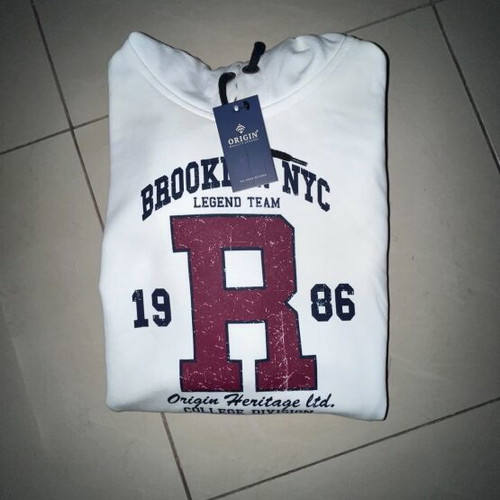 Origin hoodie sweatshirt new, white XXL