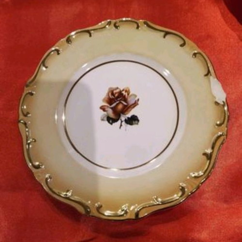 Keramikos plate set used, three dessert sets with gift plate
