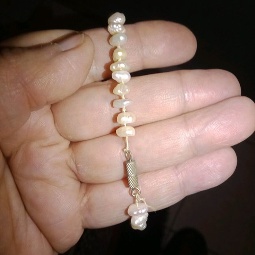 Baroque pearl bracelet used, vintage 50 years old