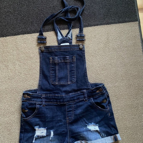 Denim romper used, short, blue, A-Style