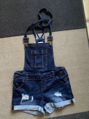 Denim romper used, short, blue, A-Style