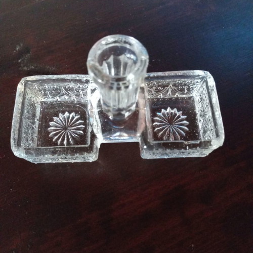 Antique salt and pepper set unused