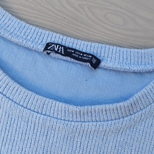 Zara women's blouse medium turquoise like new