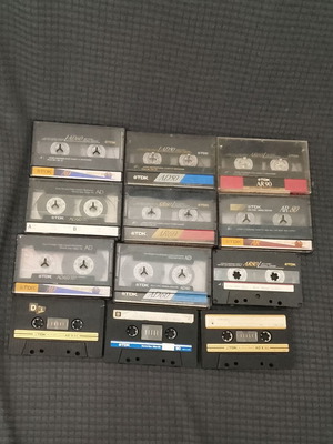 TDK AD AR cassette tapes used, pack of 12