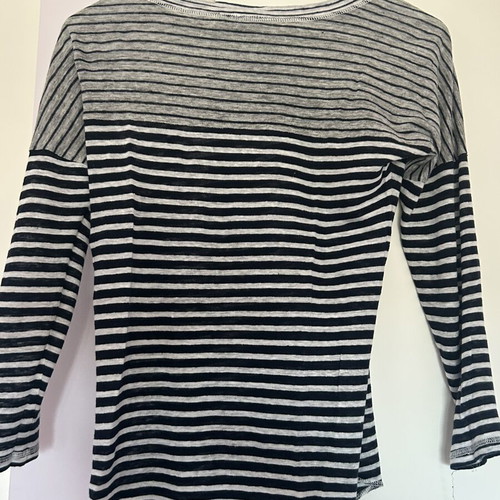 J.CREW striped blouse used, gray and blue, size XS