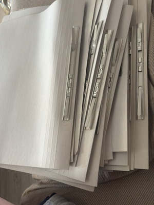 Thin file folders with clip pack of 30 Salko new