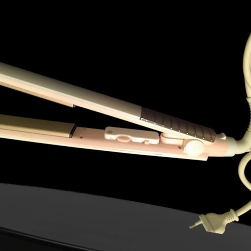 SilverCrest Hair Straightener like new, pink gold