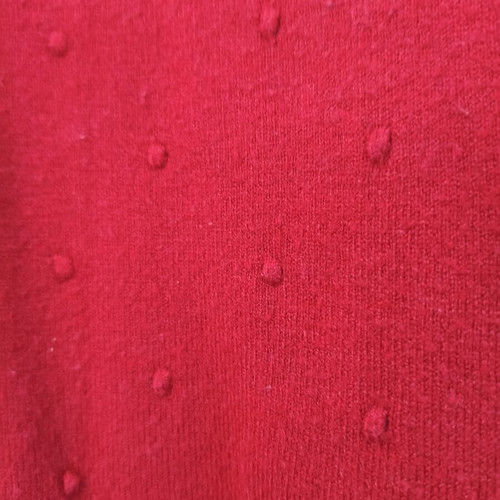 Women's red mock neck sweater with embossed design size M like new