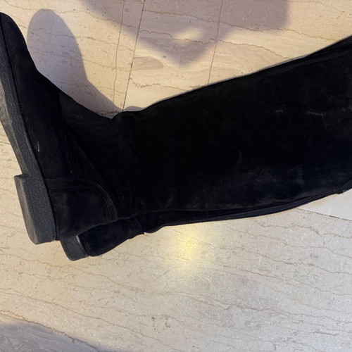 Suede knee-high boots size 41 like new, black
