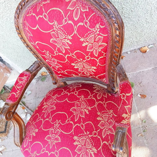 Louis XV chair used, decorative upholstery