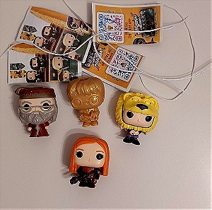 Harry Potter funko pop mini, kinder joy red, πακέτο,χρυσός, Luna Lovegood, Ginny Weasley, Dumbledore