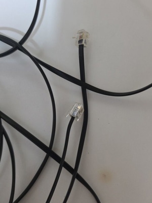 Telephone cable black new