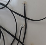 Telephone cable black new