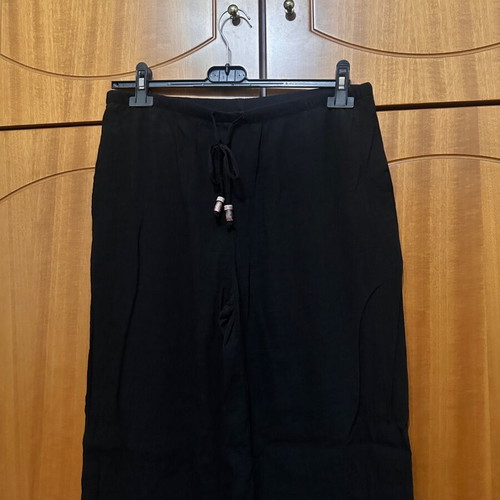 Zara black palazzo pants like new, size L with elastic waist and drawstring