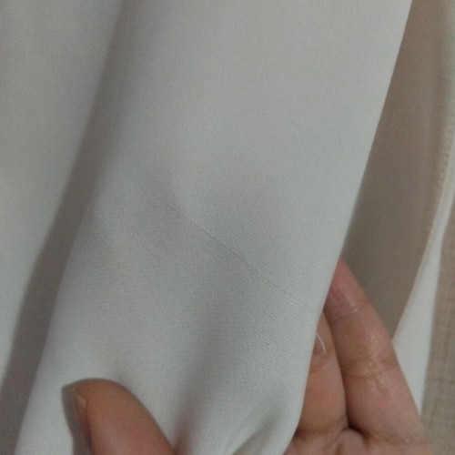 White Zara Basic blouse used, sleeveless with black beads, size L