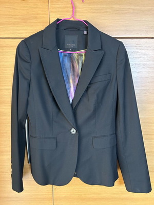 Ted Baker London γυναικείο σακάκι με μόνο κούμπωμα σαν καινούργιο, μαύρο, μέγεθος 2