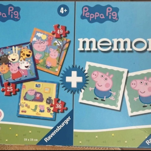 Peppa Pig Memory game used with missing pieces