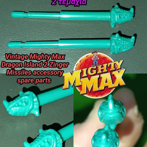 Mighty Max Dragon Island Missiles spare parts used, set of 2